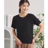 ブラック(019) | レースジャカードTシャツ | ITS'DEMO