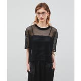 ブラック(019) | 【手洗い可】ラッセルメッシュプルオーバー | cloenc