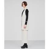 【セットアップ/手洗い可】カットジョーゼットノーカラージレベスト | cloenc | 詳細画像5