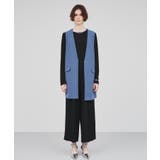 【セットアップ/手洗い可】カットジョーゼットノーカラージレベスト | cloenc | 詳細画像7
