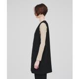 【セットアップ/手洗い可】カットジョーゼットノーカラージレベスト | cloenc | 詳細画像12