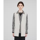 グレージュ(050) | 【マシンウォッシュ】ノーカラーミドルジレ | cloenc