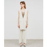 【セットアップ/手洗い可】カットジョーゼットワイドパンツ | cloenc | 詳細画像1