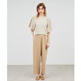 【セットアップ/手洗い可】カットジョーゼットワイドパンツ | cloenc | 詳細画像5