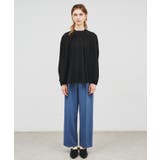 【セットアップ/手洗い可】カットジョーゼットワイドパンツ | cloenc | 詳細画像9