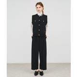 【セットアップ/手洗い可】カットジョーゼットワイドパンツ | cloenc | 詳細画像12
