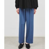 ブルー(093) | 【セットアップ/手洗い可】カットジョーゼットワイドパンツ | cloenc
