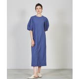 パープル(082) | 【手洗い可】バルーンスリーブストレートワンピース | cloenc