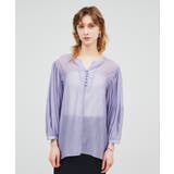 ラベンダー(080) | 【手洗い可】シアーフォルムブラウス | cloenc