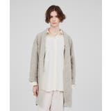 グレージュ(050) | ラメスライバー ニットガウンコート | cloenc