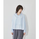 【手洗い可】ブロードフリルリボンブラウス | cloenc | 詳細画像1