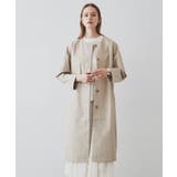 ベージュ(052) | 【通勤】ノーカラートレンチコート | cloenc