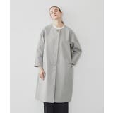 ブルー(091) | 【通勤】ノーカラートレンチコート | cloenc