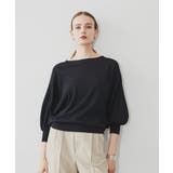 ネイビー(094) | 【手洗い可】コットンブレンドニットプルオーバー | cloenc