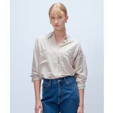 グレージュ(050) | 【手洗い可】フィブリルサテンシャツ | cloenc