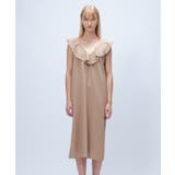 【オケージョン／手洗い可】フリルVネックジャンパースカート | cloenc | 詳細画像2 