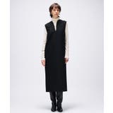 ブラック(019) | 【マシンウォッシュ】キーネックジャンパースカート | cloenc