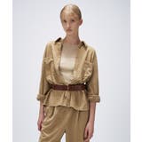 キャメルブラウン(041) | 【セットアップ／手洗い可】フェイクスウェードシャツ | cloenc