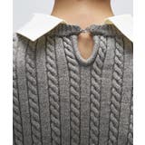 2wayバイカラーミニケーブルニット | cloenc | 詳細画像12