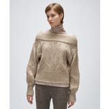 ベージュ(052) | アイレットオフショルニットプルオーバー | cloenc