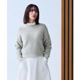 ライトベージュ(451) | 【手洗い可】ラメフェザークルーネックニット | cloenc
