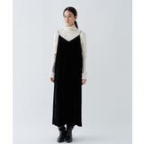 ブラック(019) | 【手洗い可】ベロアキャミワンピース | cloenc