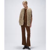 【手洗い可】ベロアセミフレアパンツ | cloenc | 詳細画像1 