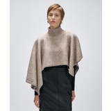 グレージュ(950) | アシンメトリーニットポンチョ | cloenc