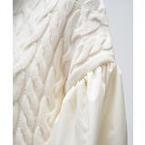 ケーブルニット切り替えワンピース | cloenc | 詳細画像5 