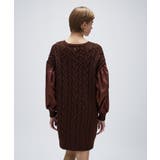 ケーブルニット切り替えワンピース | cloenc | 詳細画像9 