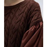 ケーブルニット切り替えワンピース | cloenc | 詳細画像11 