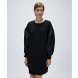 ケーブルニット切り替えワンピース | cloenc | 詳細画像16 