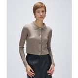 モカブラウン(942) | 【手洗い可】シルクカシミヤ混ポロニットカーディガン | cloenc