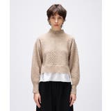 【手洗い可】ニットドッキングペプラムプルオーバー | cloenc | 詳細画像10 