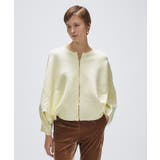 ライトイエロー(030) | 【手洗い可】ドルマンケープニットカーディガン | cloenc