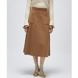 キャメルブラウン(041) | 【手洗い可】メルトンジャージフレアスカート | cloenc