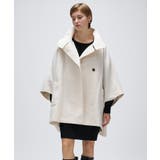 オフホワイト(003) | 【手洗い可】メルトンジャージケープコートコート | cloenc