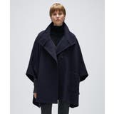 ネイビー(094) | 【手洗い可】メルトンジャージケープコートコート | cloenc