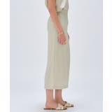 【セットアップ／マシンウォッシュ】レーヨンツイルIラインスカート | cloenc | 詳細画像3 