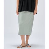 【セットアップ／マシンウォッシュ】レーヨンツイルIラインスカート | cloenc | 詳細画像10 