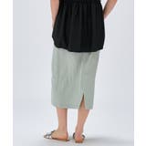 【セットアップ／マシンウォッシュ】レーヨンツイルIラインスカート | cloenc | 詳細画像13 