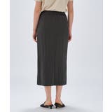 【セットアップ／マシンウォッシュ】レーヨンツイルIラインスカート | cloenc | 詳細画像18 