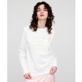【マシンウォッシュ】フロッキーロゴスウェット | cloenc | 詳細画像2