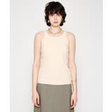 グレージュ(050) | 【カップ付き】リブテレコタンクトップ | cloenc