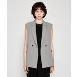 グレー(012) | 【セットアップ／マシンウォッシュ】テーラードベスト | cloenc