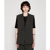 チャコールグレー(014) | 【セットアップ／マシンウォッシュ】テーラードベスト | cloenc