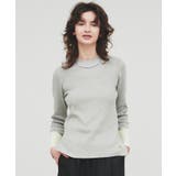 ライトグレー(511) | 【手洗い可】ポイントカラーニットプルオーバー | cloenc