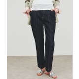 ブルー(093) | 【マシンウォッシュ】コットンデニムテーパードパンツ | cloenc