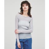 ライトグレー(011) | 【手洗い可】シアーリブトップス | cloenc