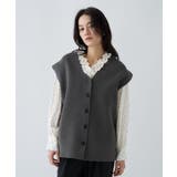 【手洗い可】ミドルゲージニットジレ | cloenc | 詳細画像19 